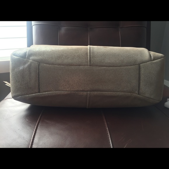 Coach Champagne Shimmer leather satchel - Picture 5 of 6